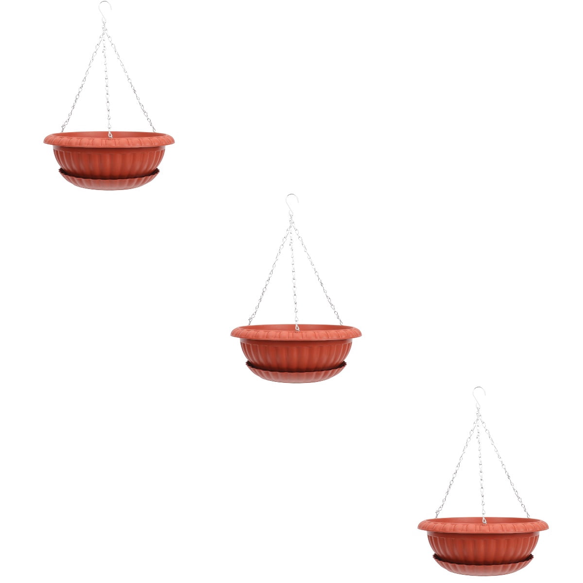MLINS 3 Sets of Hanging Planter Hanging Flower Pot Home Balcony Flower Basket Garden Flower Pot