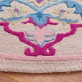 thumbnail image 3 of SAFAVIEH Bellagio Rio Floral Wool Area Rug, Light Pink/Multi, 5' x 5' Round, 3 of 11