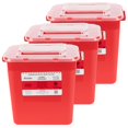 thumbnail image 1 of Alcedo Sharps Container for Home Use 2 Gallon (3-Pack), Biohazard Needle and Syringe Disposal, Professional Medical Grade, 1 of 7