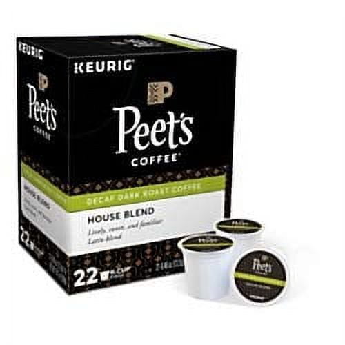 Peet,S Coffee Decaf House Blend Coffee Single-Serve K-Cup, 2.8 Oz, Carton Of 22