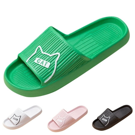 

Cathalem Women Slippers New Pattern Fashion Indoor And Outdoor Comfort Cartoon Cute Cat Print Comfortable Platform Slippers Women Black 6