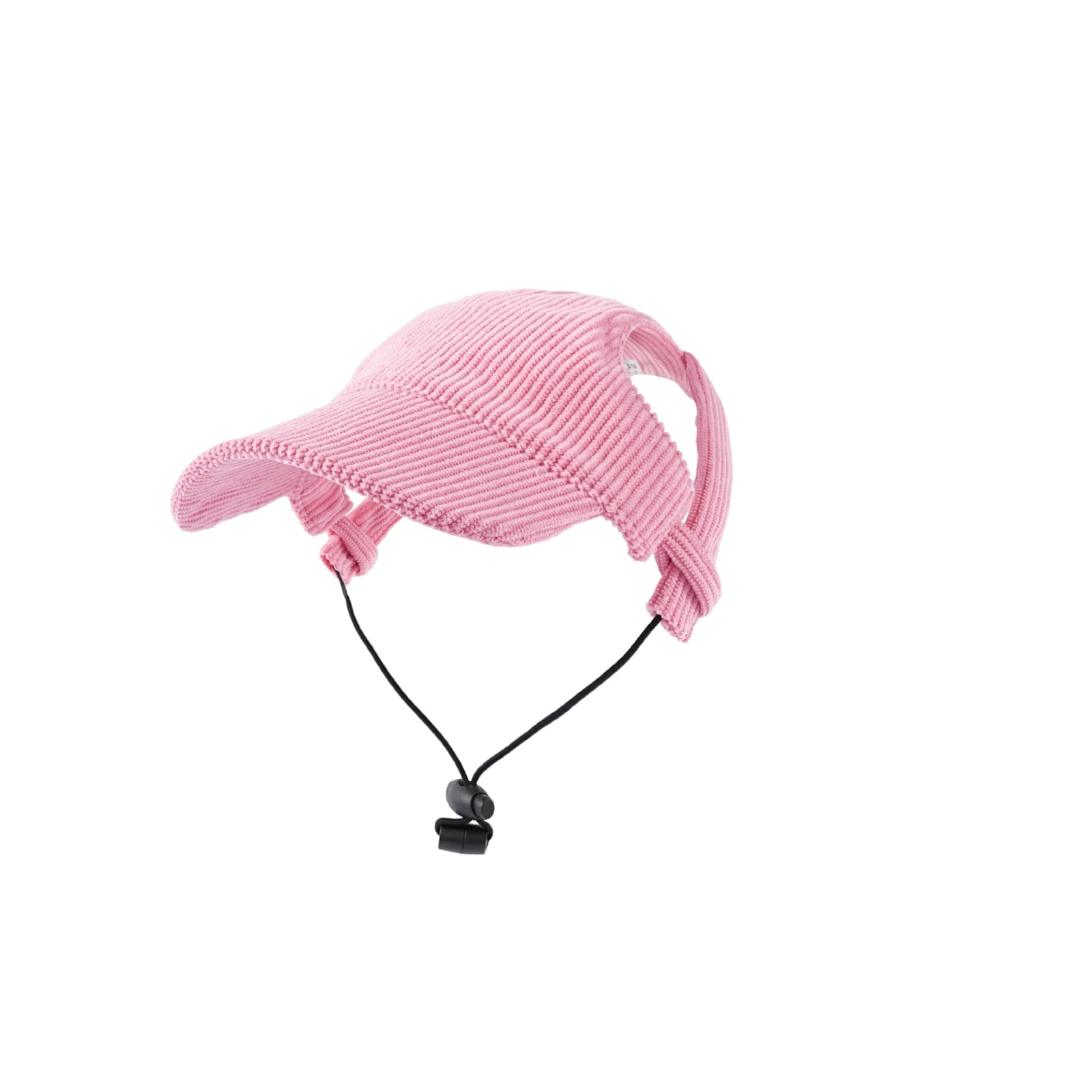 Pet Sun Hat Corduroy Fabric UV Protection Cap Pink S Size Hat for Small Dogs Cats