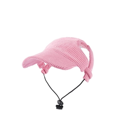 Pet Sun Protection Hat Corduroy Fabric UV Protection Cap for Dogs Cats L Size