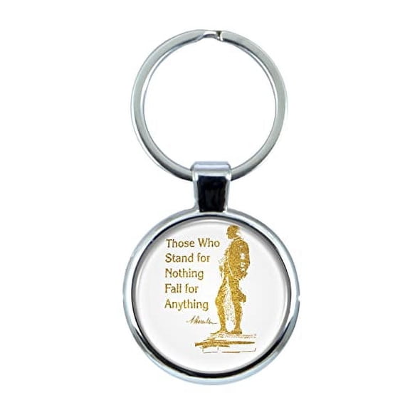 Broadway Hamilton Keychain with Epoxy Dome and Metal Keyring