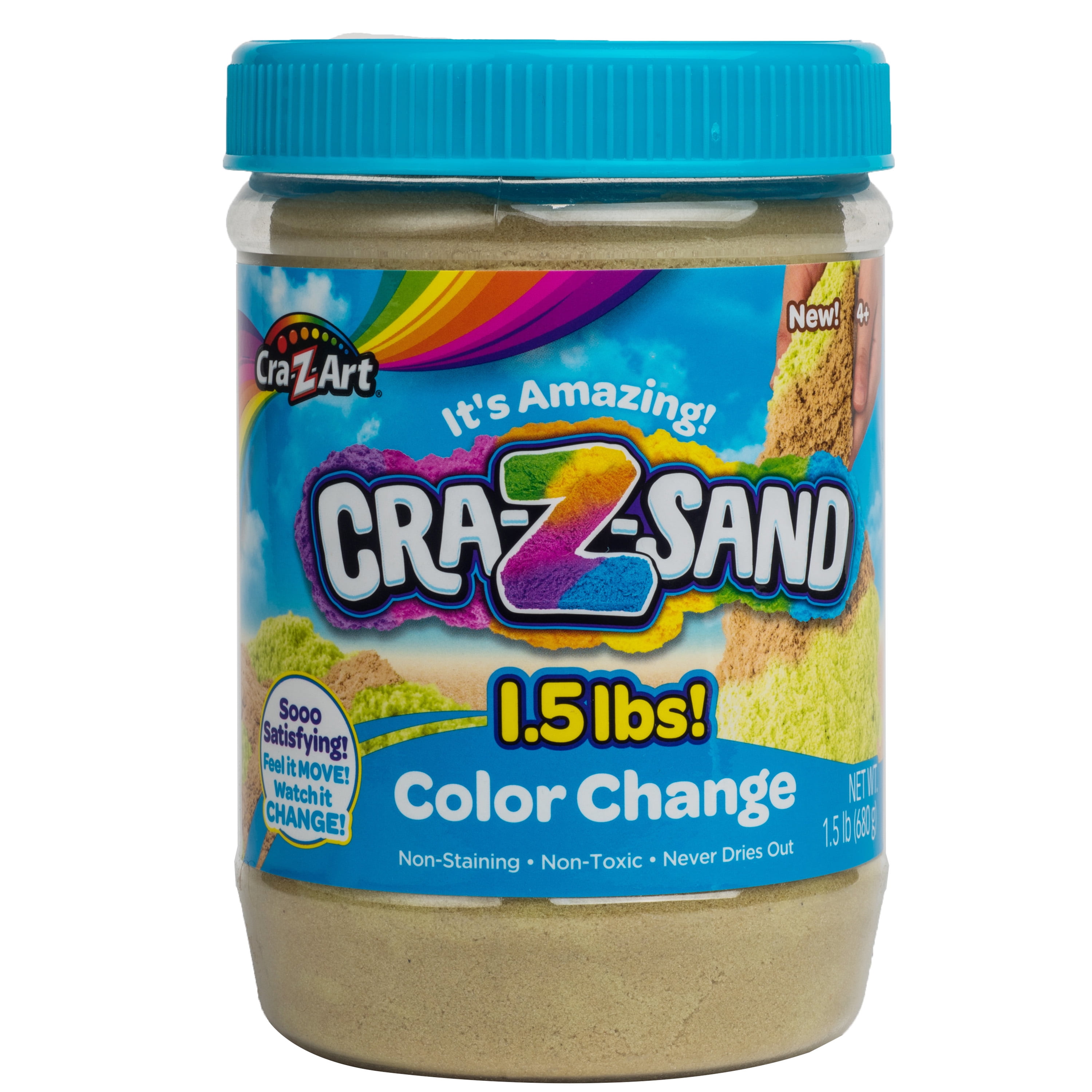 Cra-Z-Art Cra-Z-Sand Color Change Sand 1.5lbs Jar, Unisex Child Ages 4 and up