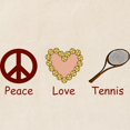 thumbnail image 2 of CafePress - Peace Love & Tennis Tote Bag - Unisex Canvas Tote Bag, Beige, 1-Piece, 2 of 6