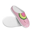 thumbnail image 3 of Daiia Cute Avocado Print Women’s Fuzzy Slippers Memory Foam Lightweight House Shoes Cozy Loafer Flannel House Shoes-46/47, 3 of 7