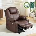 thumbnail image 4 of MCombo Electric Power Lift Recliner Chair with Vibration and Heat for Elderly, Faux Leather, Light Brown, 4 of 12