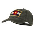 thumbnail image 2 of Colorado State Flag Embroidered Washed Buckle Cap - Black OSFM, 2 of 5