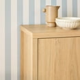 thumbnail image 6 of Walker Edison Modern Wood Scalloped Sideboard TV Stand, White Oak, 6 of 15