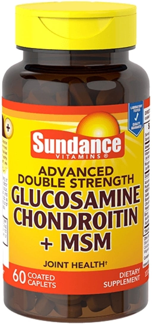 Sundance Vitamins Glucosamine Chondroitin + MSM Caplets, 60 Count