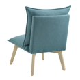thumbnail image 2 of Linon Chaise Coussin en Bois Rembourrée Bleu, 2 of 4