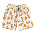 thumbnail image 3 of Uemuo Cartoon Squirrel Pattern Men's Swim Trunks Hawaiian Beach Bathing Suit Swimsuits Beach Quick-Dry Shorts with Pockets-XX-Large, 3 of 9