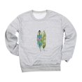thumbnail image 4 of TANGNADE Women Outerwear Sweatshirt Women's Feather Print Casual Fashion Sweatshirt Top Feather Womens Sweater Grey L, 4 of 4