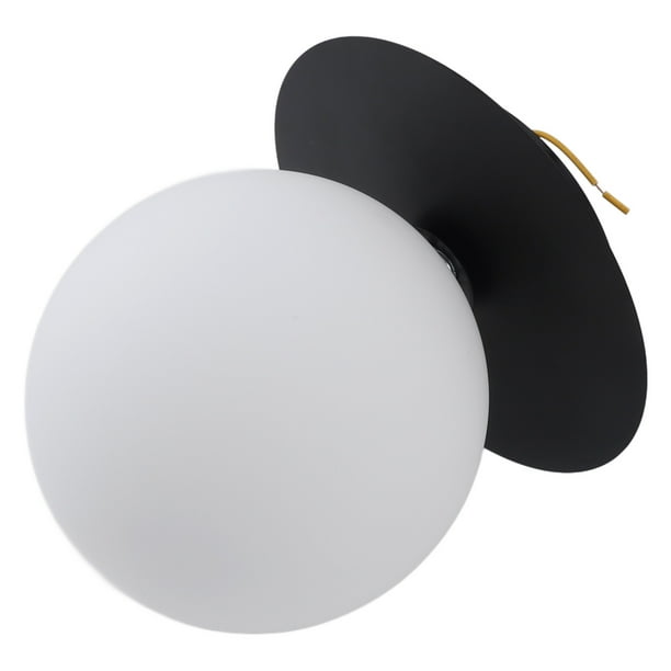 Lámpara De Techo, 85-265 V, 15 Cm De Diámetro, Lámpara De Techo Duradera Con Forma De Globo, Apariencia Simple De Vidrio Y Hierro Para Dormitorios
