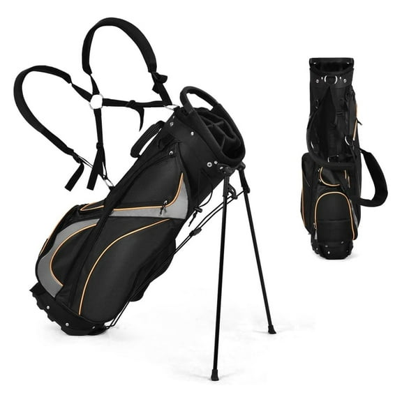 Golf Stand Bag, Golf Cart Bags with 8-Way Divider, Rain Hood & Double Shoulder Straps, Lightweight Portable Club Bag for Men Women