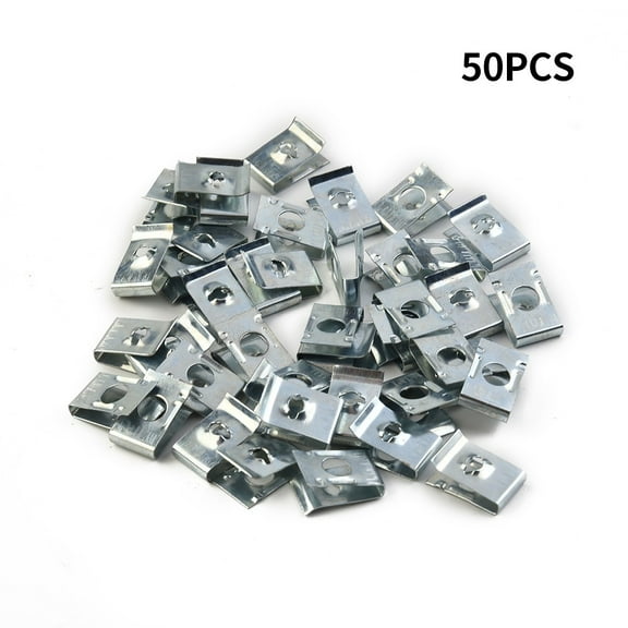 50pcs Universal Car Speed Fasteners U-nuts Thread Screws Fenders Bumpers Clips