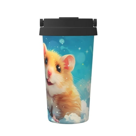 

Salouo Cloud Cute Hamster Print Coffee Travel Mug Spill Proof with Lid-Stainless Steel Vacuum Insulated Tumbler - Thermos Cup for Keep Hot/Ice Coffee Tea and Beer