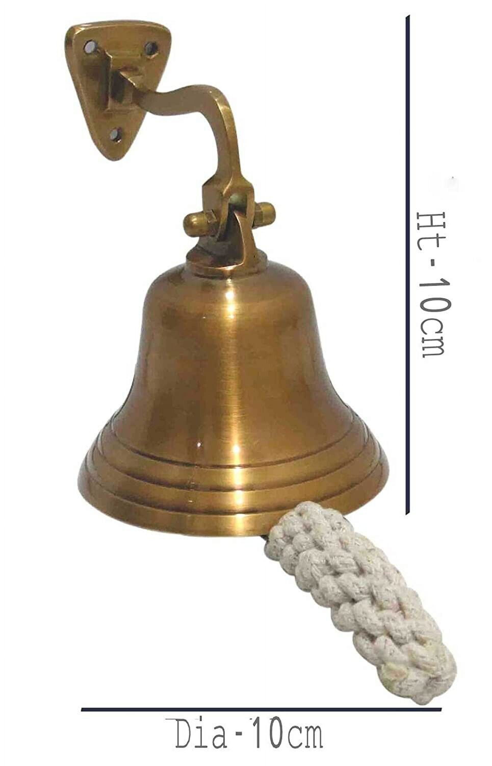 4 Inch Wall Hanging Bell Brass Nautical Ship Bell Wall Mount Maritime Boat Bell