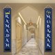 thumbnail image 1 of Ramadán EID Mubarak Decoraciones Banner, Ramadán musulmán EID Bienvenido Porche Sign, Islámico Eid Festival Decoración y suministros BLESIY Banners de decoraciones de porche, 1 of 8