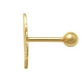 thumbnail image 5 of Anygolds 14K Real Solid Gold Right Leaf Ear Piercings 18gauge -MBJ4727-6RW White Gold, 5 of 6