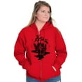 thumbnail image 3 of Diamond Bleeding Heart Compass Unisex Fleece Graphic Zip Up Hoodie Brisco Brands 2X, 3 of 5