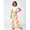 thumbnail image 3 of 9-10Y Girls Colored Flared Pants Digital Print Trousers Slim-Fit Wide Leg Flare for Spring Summer Autumn, 3 of 6