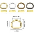 thumbnail image 3 of 240 PCS Mini D Rings Semi-Circular D Ring 4.5mm D-Metal Ring Buckle Small D-Shape Buckle Rings, 3 of 9