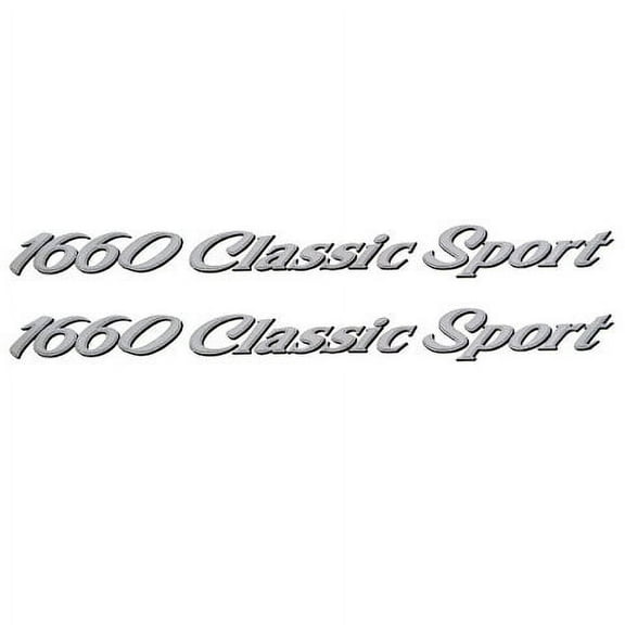 Lund Boat Decal 1986363 | 1660 Classic Sport Silver 23 Inch (Set of 2)