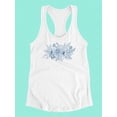 thumbnail image 3 of Blue Bouquet Of Flowers Design Tank Women -Image by Shutterstock, Female Medium, 3 of 4