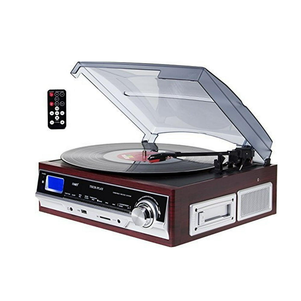 TechPlay 3Speed Turntable & Cassett player W/SD USB, MP3 Encoding
