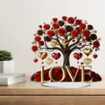 thumbnail image 4 of Valentines Day Acrylic Rose Tree with Heart Ornaments for Wedding and Home Table Decorations, 4 of 7