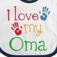 thumbnail image 4 of Inktastic I Love My Oma Grandchild Boys or Girls Baby Bib, 4 of 4