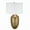 Gold, variant on Table Lamp D15x26.7" Black Aluminum Table Lamp with Two Varying Disc Accents and White Shade(Lamp Shade Assembly Required),Bedroom Lamp