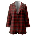 thumbnail image 3 of Plaid Blazer Jackets for Women,Womens Casual Blazers Open Front Long Sleeve Lapel Collar Work Office Jacket,Blazers, 3 of 4