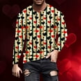 thumbnail image 3 of Valentine Sweater for Women Men 3D Ugly Heart Sweater Tie Dye Rainbow Swirl Heart Long Sleeve T-Shirt, 3 of 5