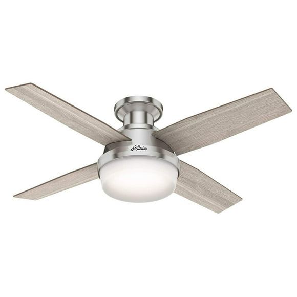 Hunter Fan Company 50282 Dempsey Ceiling Fan with LED Light and Remote, Grey Oak