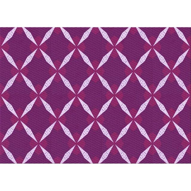 Ahgly Company Machine Washable Indoor Rectangle Transitional Medium Violet Red Pink Area Rugs, 7' x 10'