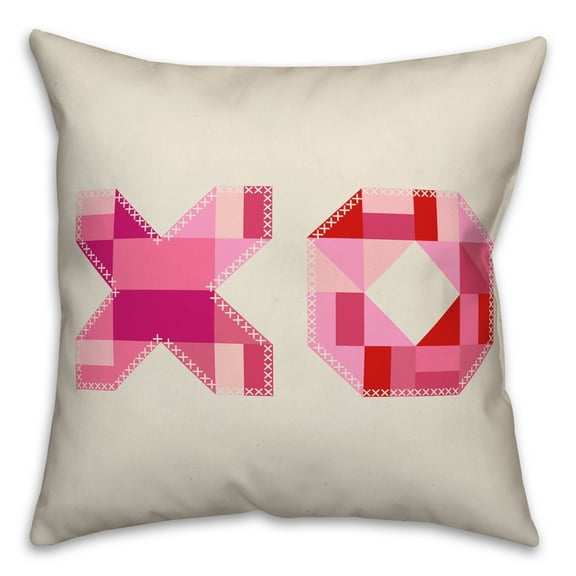 Creative Products XOXO Quilt I 18 x 18 Spun Poly Pillow