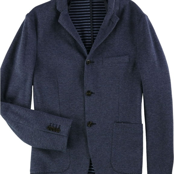 Michael Kors Mens Cotton Sport Coat, Blue, 40 Regular