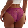 thumbnail image 3 of Panties for Women,Lace Low Rise Hollow Out Triangle Panties Comfortable Breathable Lift Underwear,Womens Underwear,Purple,S, 3 of 6