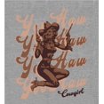 thumbnail image 4 of Yeehaw! Pin Up Cowgirl Adult Heather Gray Long Sleeve Hoodie-Medium, 4 of 4