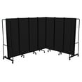 thumbnail image 4 of Hampden Furnishings Otis Collection Portable Room Divider, 7 Black Panels, Black Frame, 4 of 5