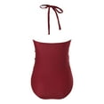 thumbnail image 5 of Zanarzt Bathing Suit for Maternity Swimsuits V Neck Pregnancy Swimwear Maternity Bikini Red,L, 5 of 8