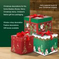 thumbnail image 2 of Moyic Cajas de regalo de Navidad de 3 uds., cajas de papel para exteriores DIY, organizadores de dulces decorativos para alimentos, recuerdo Kits de decoración para fiestas Cuadrícula L, 2 of 6