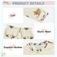 thumbnail image 3 of FORMRS Long Sleeve Top and Pants Pajama Set for Niños 2-Piece Sleepwear, Sizes 18M-8Y, Beige Cowboy Pattern, 3 of 6