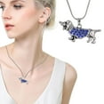 thumbnail image 2 of Guodhu Dachshund Weenie Dog Birthstone Necklace Gifts for Women, Crystal Charm Chain Necklaces Jewelry for Dog Lovers, 2 of 5