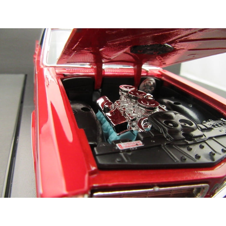 Pontiac GTO 1965 1/18 Maisto | Bleu/Jaune/Argenté | Rare Diorama Américain