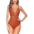 thumbnail image 2 of Avidlove Lingerie for Women Sexy Lingerie Bodysuit One Piece Underwear(Orange,M), 2 of 4