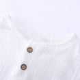 thumbnail image 3 of Coerni Toddler Baby Boys Clothes Set Button-Down Shirt Tops +cotton Linen Shorts Summer Outfit School 𝐔niform Girl 2PCS Clothing, 3 of 8